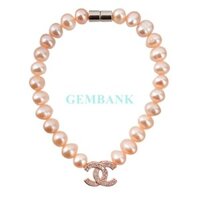 08:25:47  Lắc Tay Ngọc Trai Hồng Mặt Cỏ Chữ X Hồng