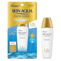 0Kem chống nắng Skin Aqua nắp vàng Sunplay Clear White SPF50+ PA++++, 55g