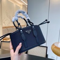 1: 1 Túi Xách Nữ Prada Màu Đen Phong Cách Retro Kích Thước 22 * 13.5cm