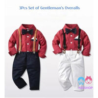 1-10 tuổi Boys Autumn phong cách mới dây đeo Gentleman đầm trẻ em