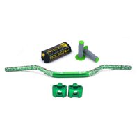 1 1/8" Dirt Bike Universal Handlebar Set Fat Bars Motorcycle Handlebars Grips bar Pad Pit Bike Handlebar Set For Kawasaki KX65 KX85 KX125 KX250...