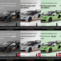 1: 18 Lamborghini Aventador SVJ Phiên bản ẩn Race King Supercar Hợp kim Diecast Mô hình Xe hơi Âm thanh & Ánh sáng Đồ chơi trẻ em Quà tặng