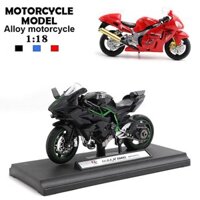 1: 18 Xe Máy Mô Hình Xe Máy Diecast Hợp Kim Mô Hình Ninja H2R Xe Máy Quà Tặng Bộ Sưu Tập Đồ Chơi X9C7