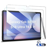1-2 Chiếc 500D HD Trong Suốt Kính Cường Lực Cho Samsung Galaxy Tab S10 S9 S8 S7 Ultra FE Plus S6 Lite S5e 10.4 10.5 11 12.4 14.6 inch Chống Vân Tay Bảo Vệ Màn Hình Máy Tính Bảng