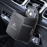 1 / 2 Chiếc Da PU Ô Tô Cửa Thoát Khí Hộp Bảo Quản Đa Năng Thẻ Điện Thoại Ô Tô Chìa Khóa Treo Giá Đỡ Cho Xe Mercedes Benz Class W212 W211 W210 W203 W204 W205 CLA GLK CLS A C E