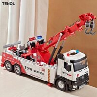 1 / 24 Cần Cẩu Xe Tải Đồ Chơi Kéo Xe Tải Có Đèn Và Âm Thanh Thu Nhỏ Kỹ Thuật Xe Mô Phỏng Xây Dựng Xe Tải Đồ Chơi