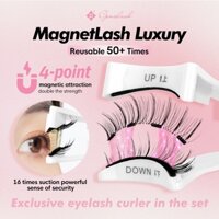 [1 / 3 / 5 CÁI] Lông mi từ tính GENIELASH 4 miếng (1 cặp) có kẹp Lông mi giả tự nhiên có thể tái sử dụng Không có keo An toàn Lông mi giả 3D để trang điểm