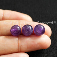 [1-3-5 Hạt] 8MM Đá Thạch Anh Tím Đậm Vân Mây Amethyst Tự Nhiên Phối Vòng Tay Phong Thuỷ Chuỗi Hạt Trang Sức Hợp Mệnh Thổ Hỏa