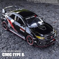 1 32 Honda Civic Type-R Siêu Sửa Đổi Thể Thao Xe Hợp Kim Kim Kim Loại Diecast Mô Hình Ô Tô Máy Tính Để Bàn Đồ Trang Trí Đồ Chơi Cho Trẻ Em