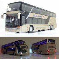 1: 32 Hợp Kim Double Decker Mô Hình Mô Phỏng Trẻ Em Tham Quan Xe Buýt Đồ Chơi Xe Ô Tô Quà Tặng