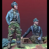 1 / 35 BỒN CREW, Mô hình nhựa người lính, Chủ đề quân sự WWII, Bộ không lắp ráp và không sơn