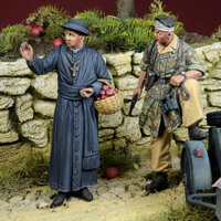 1 / 35 Chiến binh và linh mục Thế chiến thứ hai, người lính mô hình nhựa, chủ đề quân sự WW2, Bộ không lắp ráp và không sơn