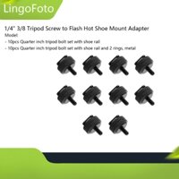 1 / 4 "3 / 8 Chân Máy Vít Để Flash Hot Shoe Mount Adapter Cho Hotshoe Studio Vít Có Nhẫn