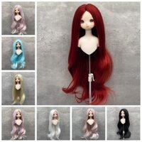 1 / 6 1 / 4 1 / 3 BJD Tóc Giả Phụ Kiện Lụa Mềm Dài Uốn Tóc Trắng / Đỏ Tóc Giả Cho Búp Bê 30cm