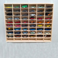 1: 64 Stingy xe lưu trữ treo tường hiển thị đứng Hot Wheels Domeka xe đồ chơi xe hộp đựng Dogge gỗ rắn