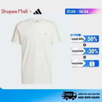 [1-6.4 - VOUCHER 40%]Áo Thun 3 Sọc Single Jersey Essentials adidas Nam trắng IS1337