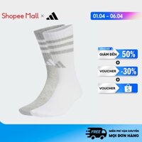 [1-6.4 - VOUCHER 40%]Bộ 2 Đôi Tất Cổ Cao Glam 3 Sọc Lót Đệm Sportswear adidas Unisex trắng IY7819