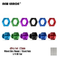 1: 8 RC Car 4 Cái / Bộ 17mm Vành bánh xe Hex Giá đỡ trình điều khiển & Đai ốc cố định với chốt 81011 80122 Nhôm cho 1 / 8 RC Bộ phận nâng cấp mô hình ô tô