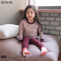1-8 tuổi: Bộ thun cotton xuất Hàn Thỏ nâu