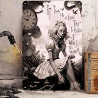 1 Alice Ở Xứ Sở Thần Tiên Nhôm Ký Vintage Mảng Bám Trang Trí Tường Nghệ Thuật Trang Trí Tường Trang Trí Phòng, Trang Trí Nhà Hàng