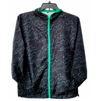 1 Áo Khoác Dù Thể Thao Unisex,Áo Khoác Gió Chạy Bộ Cao Cấp Butchen( Họa tiết đen )
