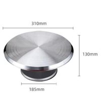 1 bàn xoay inox dùng để làm bánh hoặc cắm hoa, làm giỏ quả và giỏ bánh kẹo tết..
