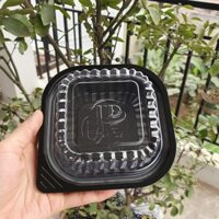 1 BAO KHAY ĐEN 1 NGĂN HÌNH VUÔNG HT12 - 600 BỘ - Đựng đồ ăn nhanh, salat, hoa quả, xôi, đùi gà rán