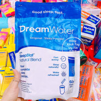 1 Bịch 60 gói bột hỗ trợ giấc ngủ sâu sảng khoái Dream Water Melatonin 5mg Gaba 5-HTP Mỹ sleep powder
