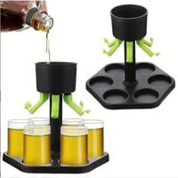 1 Bình Đựng Rượu / Đồ Uống Trung Bình Lục Giác, Bình Đổ Thanh, Ly Rượu / Khay Phù Hợp Với