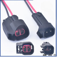 1 Bộ 2 Pin (nữ hoặc nam) (có dây 15cm) EV6 đến EV1 ô tô tự động chống nước nhiên liệu Đầu nối vòi phun Đầu cắm Methanol Ổ cắm cho Ford Chevrolet Ford Lincoln