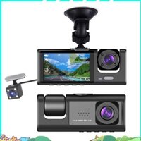 1 Bộ 3 Camera Dash Cam 1080P Màn Hình 2 Inch Dashcam Đen Trình Điều Khiển Đầu Ghi Cho Taxi Uber Xe DVR Camera Phía Sau Đa Năng yehengh