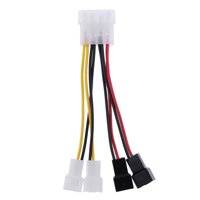 1 bộ 4 Molex To 3 quạt Cáp Kết Nối Adapter 12 V * 2/ 5 V * 2