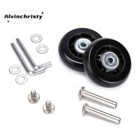 1 Bộ 4 Vali Hành Lý Bánh Xe Thay Thế Vòng Bi Bộ Dụng Cụ Sửa Chữa Màu Đen
