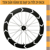 1 BỘ ( 50 MIẾNG DÁN ) Tem dán vành mẫu mũi tên dán cho xe đạp 26inch,27,5inch,28inch,29inch (30)