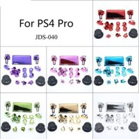 1 Bộ 7 Màu Chrome Cần Điều Khiển D-pad R1 L1 R2 L2 Full Set Phím Hướng ABXY Nút Cho PS4 Pro JDS-040 JDM-040 Controll