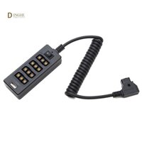 1 Bộ Chia Cáp Hub Cho V-Mount V Lock, Gắn Pin Sang 3P X 4 Cổng Nữ & Cổng USB