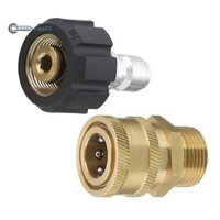 1 Bộ Chuyển Đổi Máy Giặt Áp Lực Bộ Đầu Nối Nước Sân Vườn Lắp 5000Psi Đen & Vàng