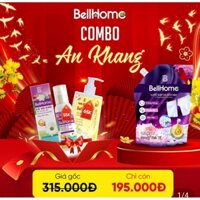 1 bộ combo nước giặt xả 2 trong 1 bellhome công nghệ Sinh học 4.2kg