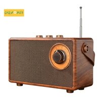 1 bộ Đài FM cổ điển Đài phát thanh bằng gỗ di động Đài phát thanh Bluetooth Bass Loa Rảnh tay Máy nghe nhạc MP3 Hỗ trợ thẻ USB 'TF 'AUX Play