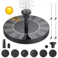1 Bộ Đài phun nước nổi màu đen Đồ dùng gia dụng Sân Mini Đài phun nước năng lượng mặt trời nổi có ống giá đỡ 150L / h Qmax
