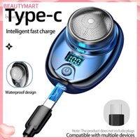 1 Bộ Dao Cạo Râu Điện Mini Sạc USB Xoay Được 3 Đầu Cắt Dễ Sử Dụng Cho Nam