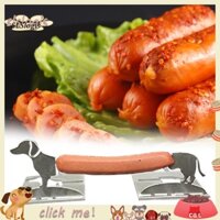 1 Bộ Giá Đỡ Nướng Thịt bbq Bằng Kim Loại Chịu Nhiệt Hình Chú Cún Dễ Thương