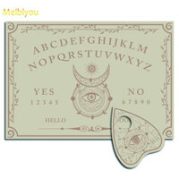1 Bộ Gỗ Spirit Board Con lắc Bảng Ouija Nói Bằng Gỗ Với Planchette Dowsing Bói toán Bộ trò chơi Spirit Hunt Trang trí tin nhắn siêu hình cho Wicca Pagan 11.8 x 8.3 Inch
