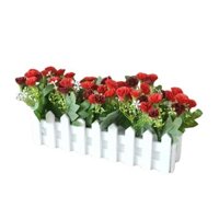 1 bó hoa cẩm chướng Nhân Tạo Hoa hàng rào bằng gỗ DIY sân khấu tiệc trang trí ngày lễ-198-GROCERYVN