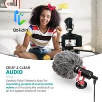 1 Bộ Micro video, cardioid boya by-mm1 Micro Ghi Âm Chống Sốc Cho Máy Ảnh gofidin 1