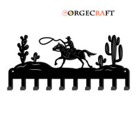 1 Bộ Móc Treo Tường Móc Chìa Khóa Sa Mạc Cao Bồi Móc Trang Trí Giá Treo Móc Thép Không Gỉ Móc Treo Tường Trang Trí Với 10 Móc Cho Móc Chìa Khóa Mũ Móc Kim Loại Móc