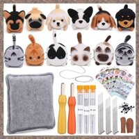 1 Bộ nỉ Bộ dụng cụ nỉ búp bê len dành cho người mới bắt đầu có hướng dẫn, Thảm xốp nỉ và Thủ công DIY