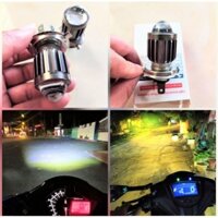 1 BÓNG ĐÈN PHA LED H4 BI CẦU SIÊU SÁNG SÁNG PHA TRẮNG CỐT VÀNG LẮP XE MÁY XE HƠI Ô TÔ HÀNG CAO CẤP