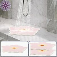 1 Cái / 2 Cái Thảm Tắm Hình Hoa Thảm Tắm PVC Có Lưng Chống Trơn Trượt Nhanh Khô Sàn Phòng Tắm Thảm Cho Phòng Tắm SHOPTKC7055