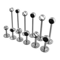 1 Cái 20 / 22 / 25mm Tủ Quần Áo Móc Treo Ống Giá Đỡ, Thép Mặt bích Ống Giá Đỡ Cho Quần Áo Cực, Thanh Rèm, Trần Cố Định Hỗ Trợ Kẹp